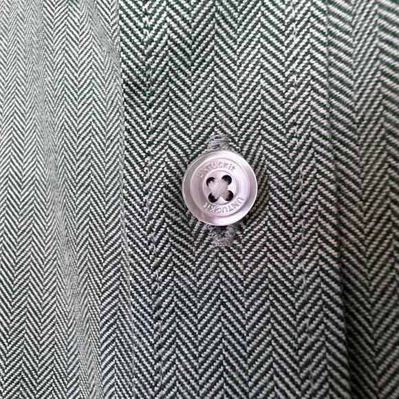 UNTUCKit Librando Cotton Button Down Shirt Slim Fit in Green Men's Size Medium - Picture 10 of 16